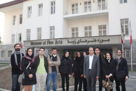 دیدار دانشجویان موزه شناسی دانشگاه آنژه فرانسه با سرپرست مجموعه سعدآباد  