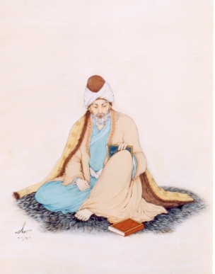 تابلوی فاخر مولانا  زینت بخش موزه بهزاد در سعدآباد 