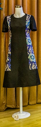 پیراهن رسمی فرح پهلوی( باتیک – سرمه ای)