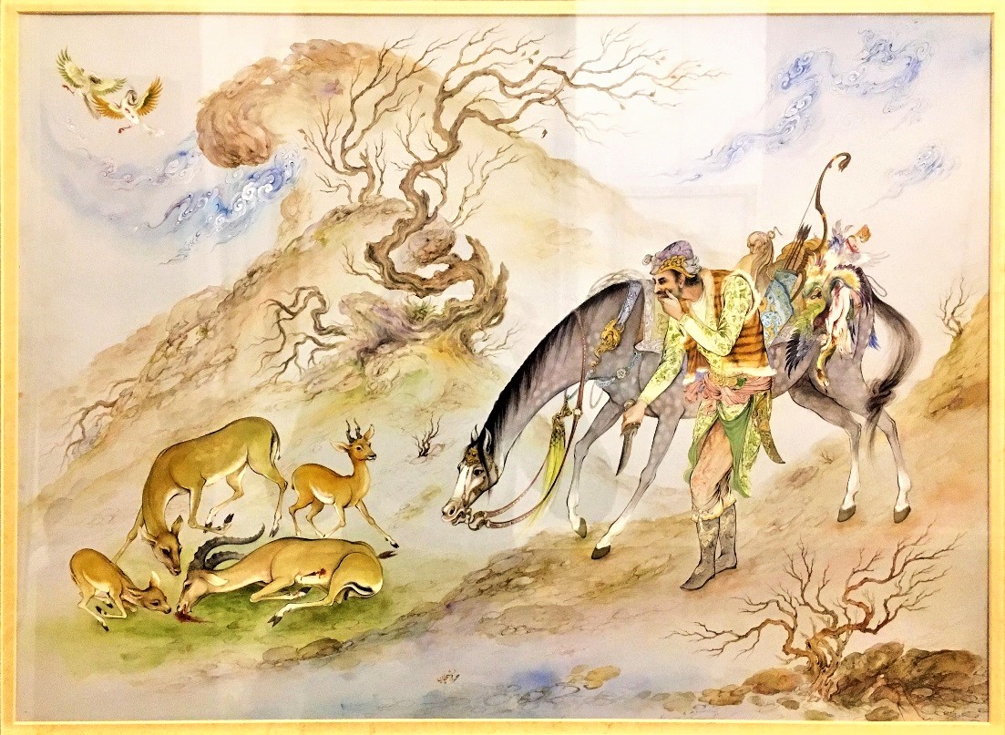    نام اثر :تابلوی شکار /موزه فرشچیان مجموعه سعدآباد   