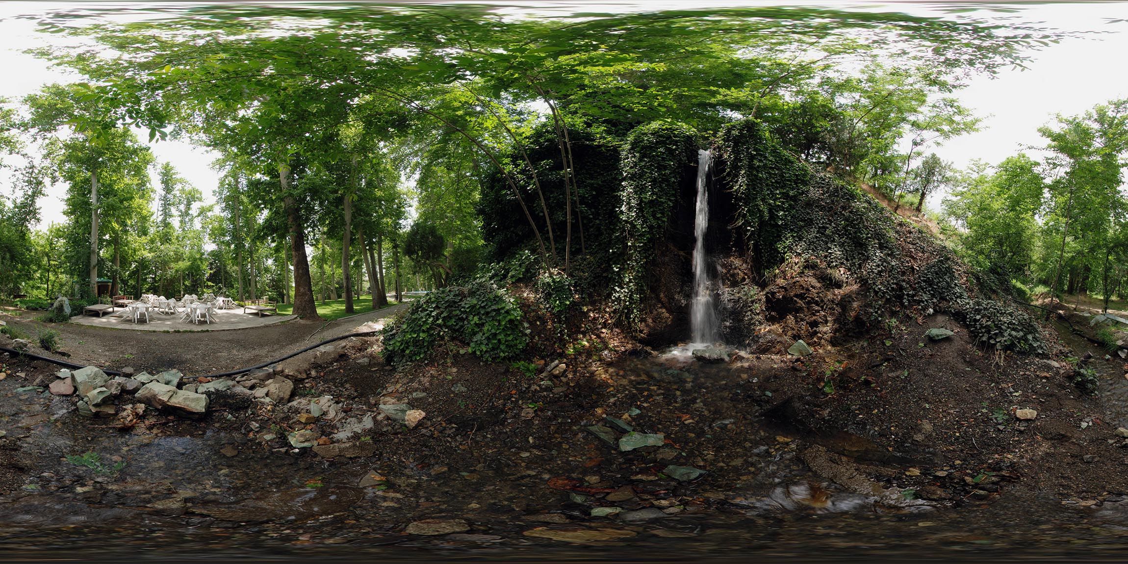 Natural waterfall - next to Green Palace 