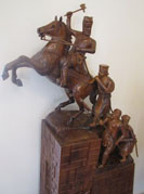 در موزه صنایع دستی سعدآباد :<br>مجسمه چوبی نادرشاه نماد کشور گشایی افشاریه به نمایش گذاشته شد 