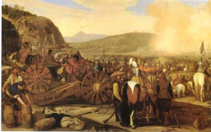 تابلو نقاشی نبرد لوتسن اثرآنیلو (آنجلو) فالکون 